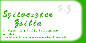 szilveszter zsilla business card